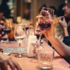 glasses on the table